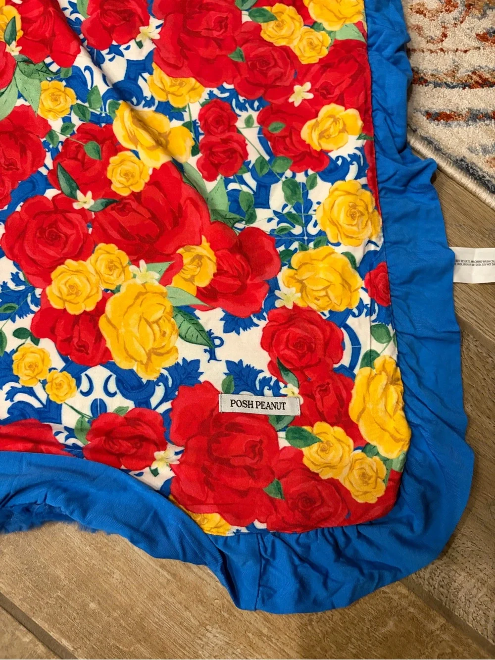 Posh Peanut Rose Dreams & Riley Ruffled Luxette Patoo Blanket